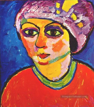 Tableaux abstraits célèbres œuvres - der violette turban 1911 Alexej von Jawlensky Expressionnisme